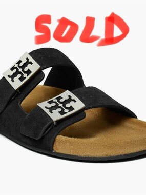 Tory Burch Women’s Mellow Slide Sandals Black size 7.5 NWOT